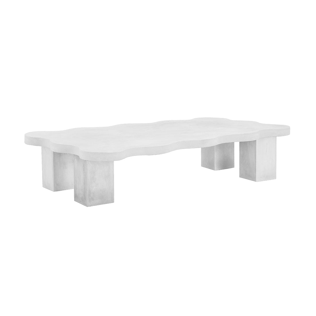 Outdoor GFRC Concrete Cement Wave Coffee Table Wholesale