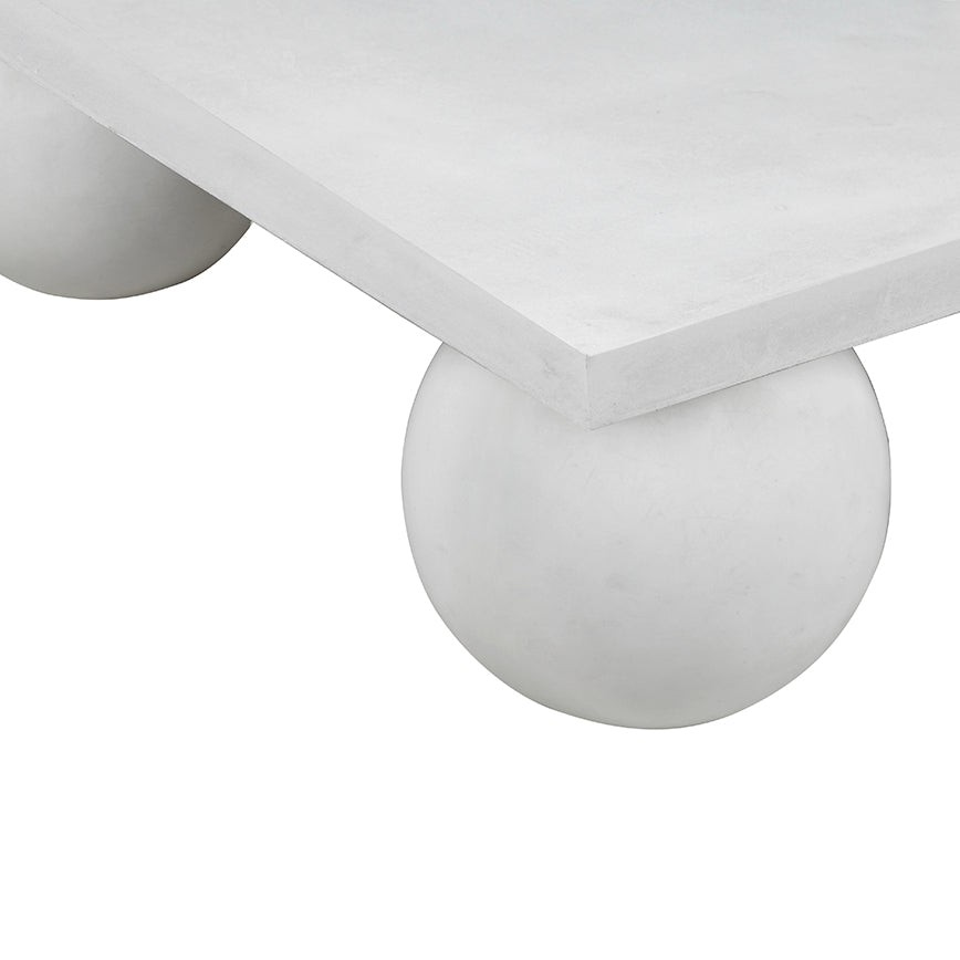 Square coffee table White cement