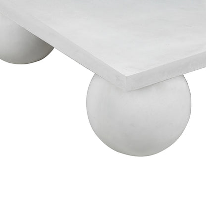 Square coffee table White cement