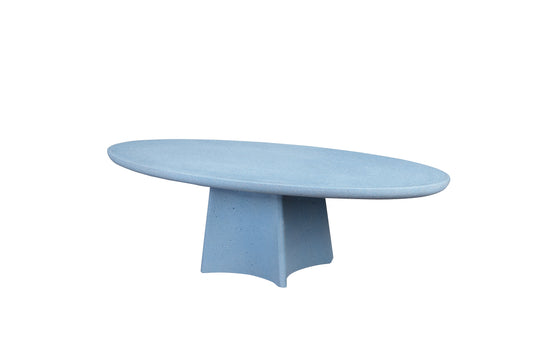 UHPC Sophia Coffee Table Ellipse Top Carambola Base