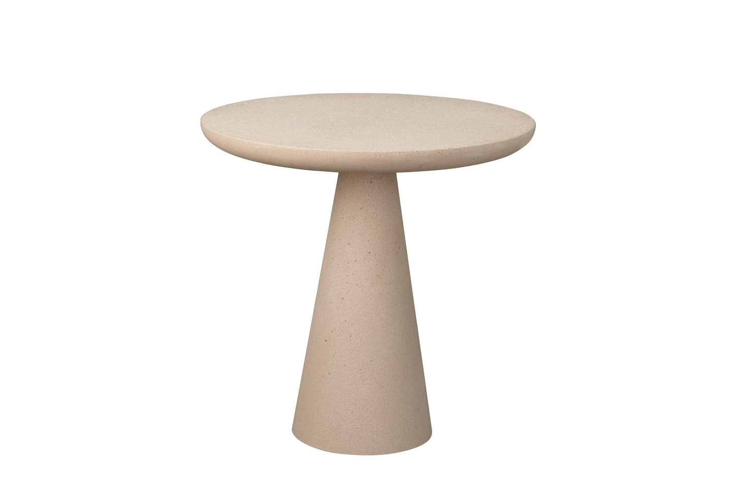 UHPC Cara Side Table Round Top Cone Base