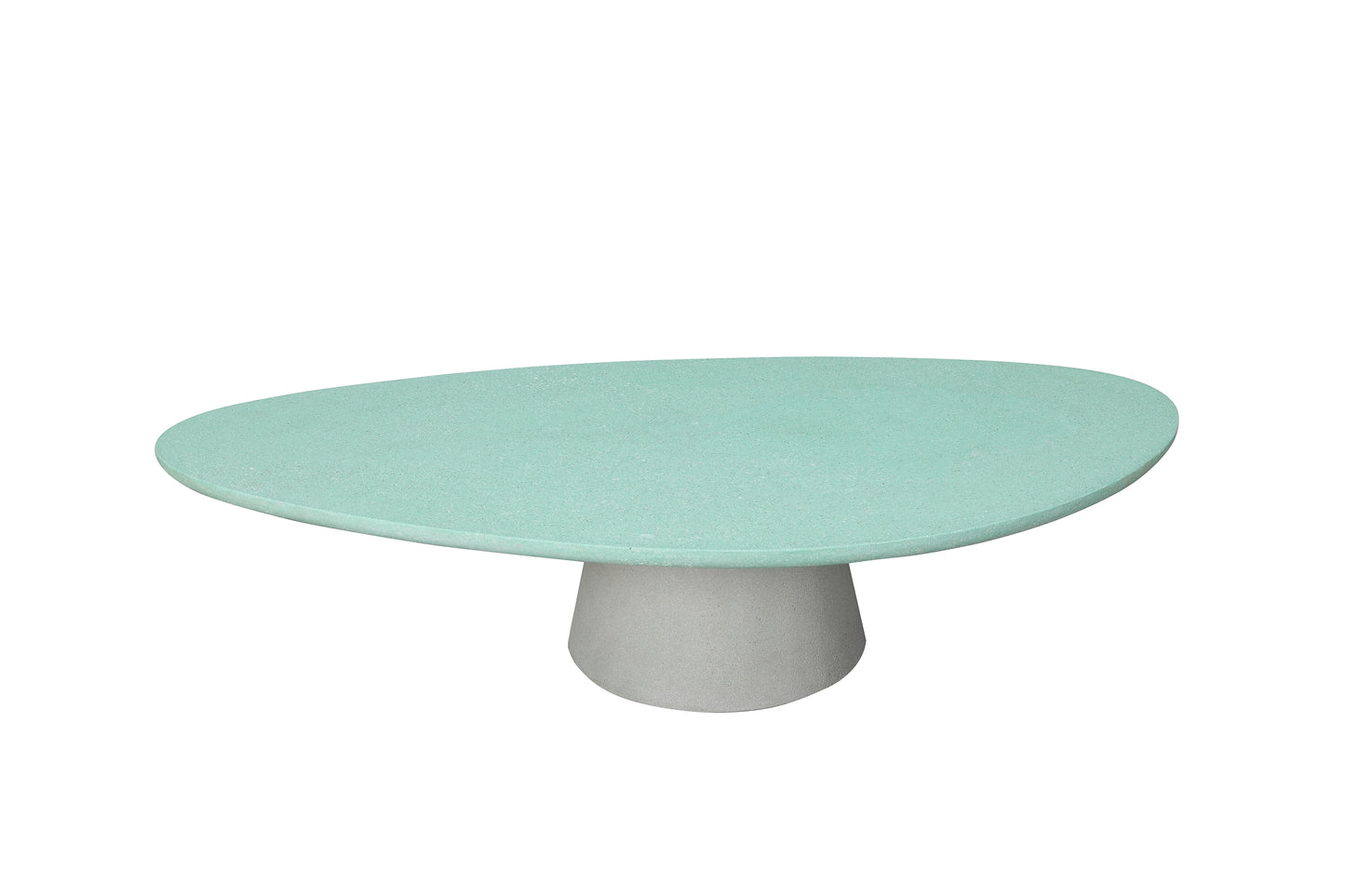 UHPC Eva Coffee Table Pebble Top Cone Base