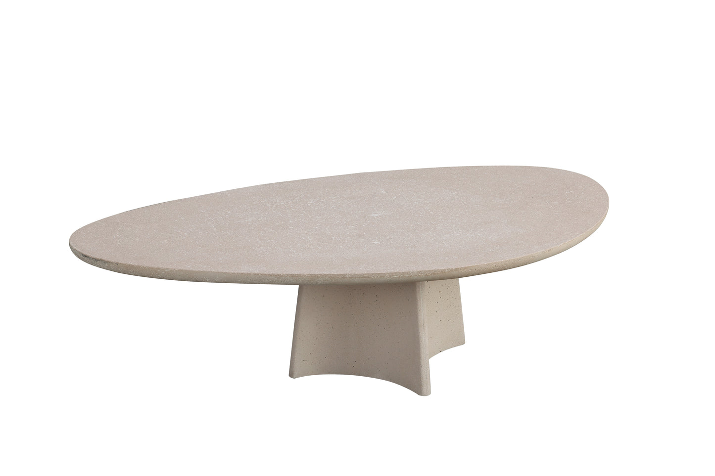 UHPC Eva Coffee Table Pebble Top Cone Base