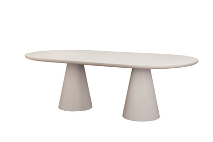 UHPC Emma Dinner Table Oval Top Double Cone Base