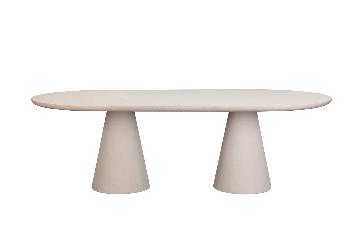 UHPC Emma Dinner Table Oval Top Double Cone Base