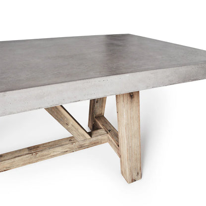 Outdoor GFRC Concrete Rectangular Dining Table Wholesale